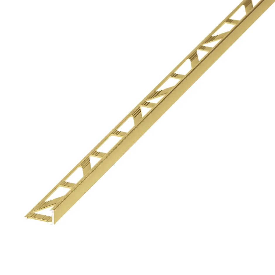 Diall Profilé de carrelage intérieur droit aluminium cuivre or L.2,5m x l.2,2cm x ep.8mm