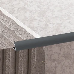 Diall Profilé de carrelage intérieur rond PVC gris lisse L.2,5m x l.2,65cm x ep.6mm