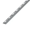 Profilé de carrelage intérieur droit aluminium argent anodisé mat L.2,5m x l.2,2cm x ep.10mm-Diall New