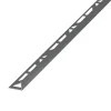 Profilé de carrelage intérieur angle droit alu 22 mm x 2.5 m anthracite-Diall Hot