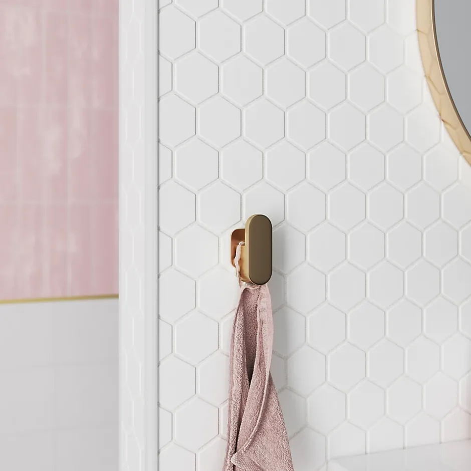 Diall Profilé de carrelage intérieur rond PVC blanc lisse L.2,5m x l.2,7 cm x ep.9mm