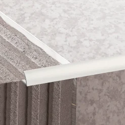 Diall Profilé de carrelage intérieur 1/4 rond PVC warm grey L.2,5m x l.2,7 cm x ep.9mm