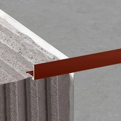Diall Profilé de carrelage intérieur angle droit alu 22 mm x 2.5 m effet cuivre foncé