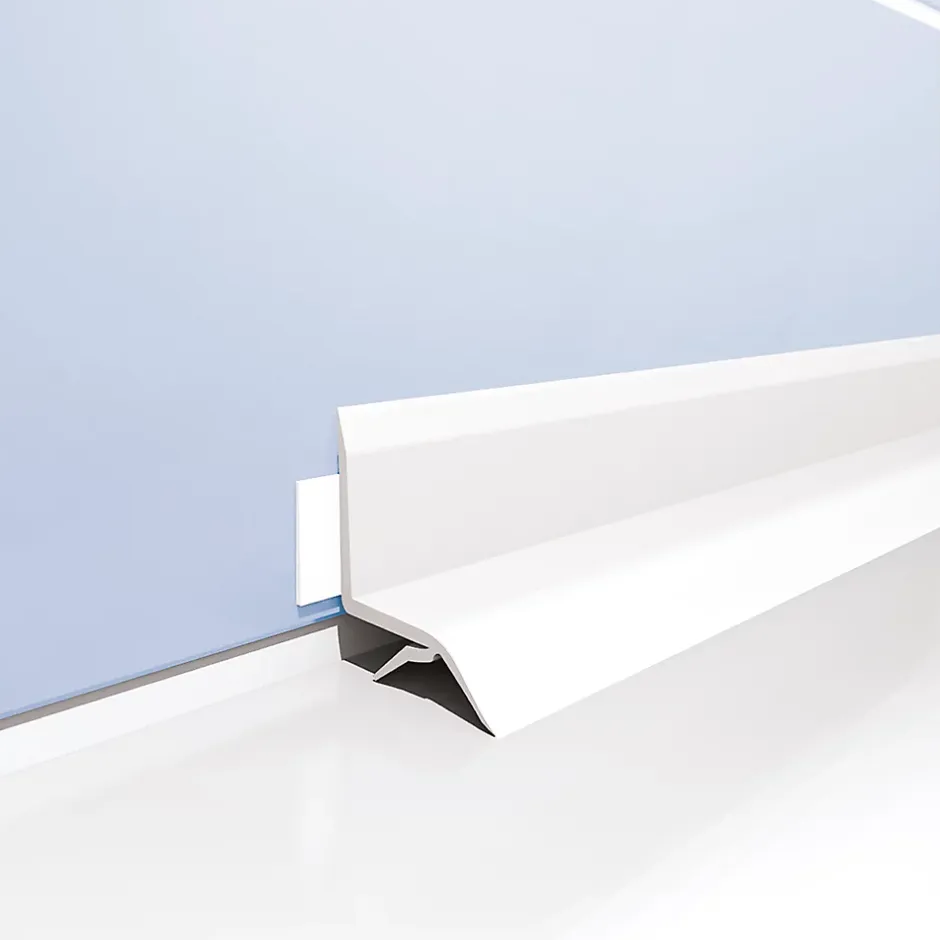 Profilé de carrelage intérieur PVC auto-adhésif arrondi blanc L.250 x l. 1.74 x Ep. 0,14 cm-Diall