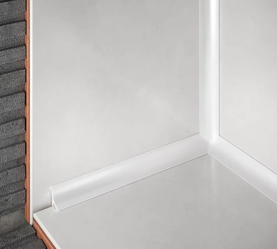 Diall Profilé de carrelage intérieur rond PVC blanc lisse L.2,5m x l.3cm x ep.6mm