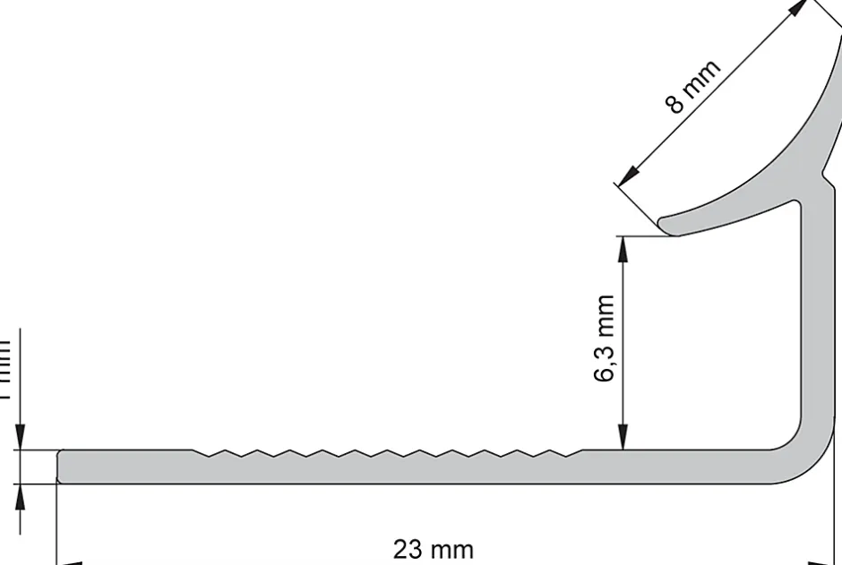 Diall Profilé de carrelage intérieur rond PVC blanc lisse L.2,5m x l.3cm x ep.6mm