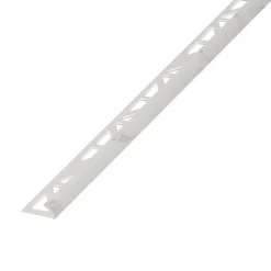 Diall Profilé de carrelage intérieur rond PVC blanc marbré lisse L.2,5m x l.2,7 cm x ep.9mm