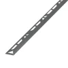 Profilé de carrelage intérieur angle droit alu 22 mm x 2.5 m gris foncé-Diall Discount