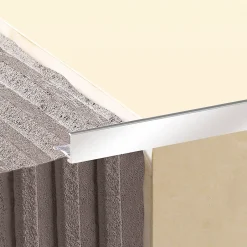 Diall Profilé de carrelage intérieur droit aluminium effet chromé poli L.2,5m x l.2,2cm x ep.8mm