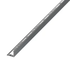 Diall Profilé de carrelage intérieur angle droit alu 22 mm x 2.5 m gris foncé 23g