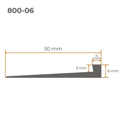 Profil de dilatation en PVC 6x4mm, 2m, baguette souple de seuil et de jonction, noir-Quest Online