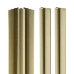 Profilé de finition + 1 profilé d'angle intérieur H.210 x l.1,7 cm, aluminium, or mat, decodesign vendu par 2-Schulte Discount