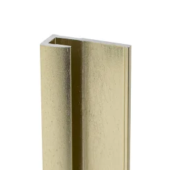 Profilé de finition + 1 profilé d'angle intérieur H.210 x l.1,7 cm, aluminium, or mat, decodesign vendu par 2-Schulte Discount