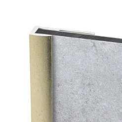Profilé de finition + 1 profilé d'angle intérieur H.210 x l.1,7 cm, aluminium, or mat, decodesign vendu par 2-Schulte Discount