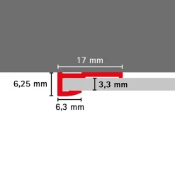 Profilé de finition + 1 profilé d'angle intérieur H.210 x l.1,7 cm, aluminium, or mat, decodesign vendu par 2-Schulte Discount