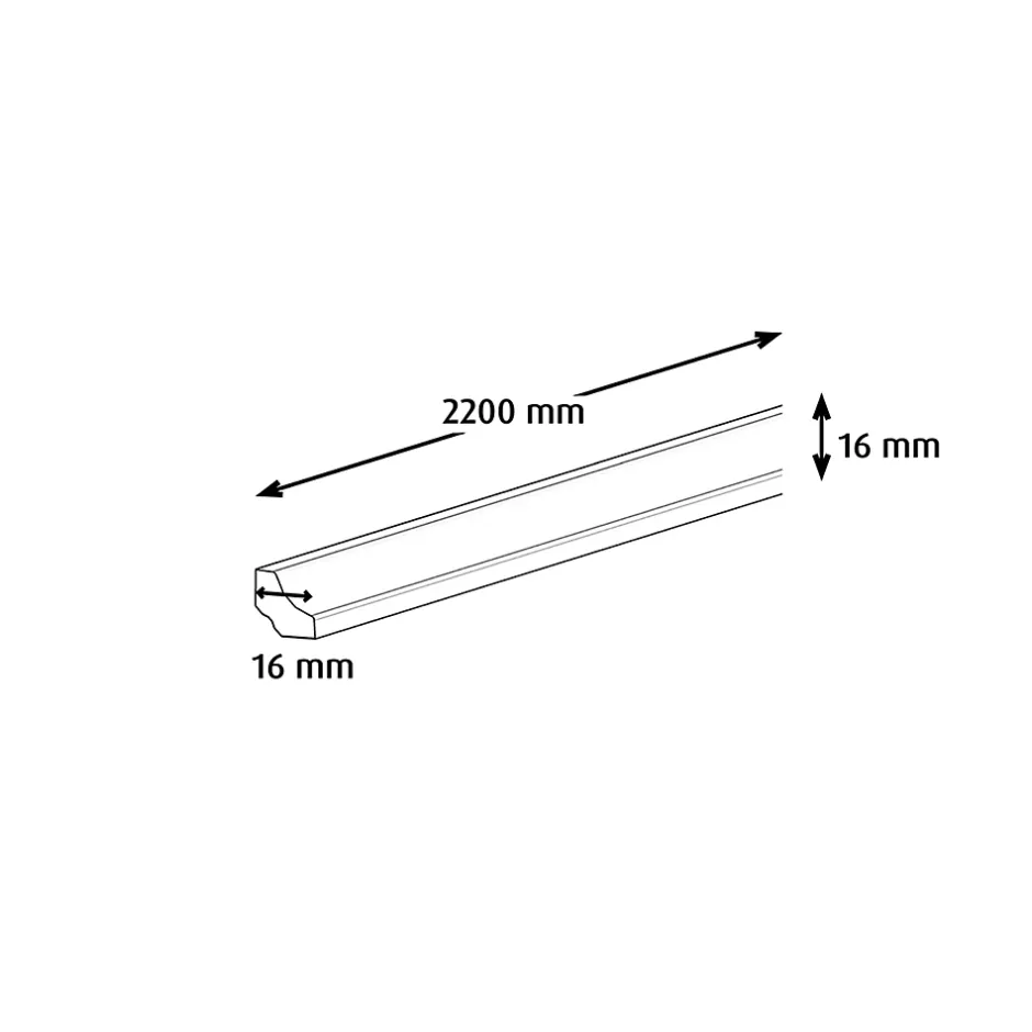 Profilé de finition pour sol MDF Blanc 220 x 1,6 cm décor 10-GoodHome Hot