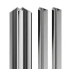 Schulte Profilé de fintion + 1 profilé d'angle intérieur H.255 x l.2,3 cm, aluminium, chrome, Deco Design vendu par 2