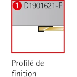 Profilé de fintion pour panneaux muraux DécoDesign, aspect chromé-Schulte Outlet