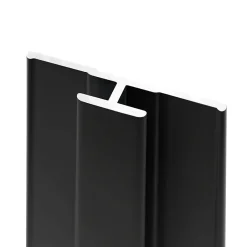 Profilé de jonction H.255 x 3,3 cm, aluminium, noir mat, Deco Design-Schulte