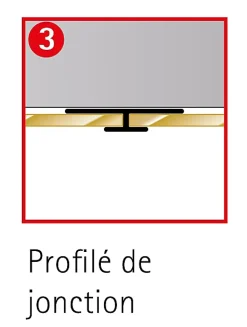 Profilé de jonction H.255 x 3,3 cm, aluminium, noir mat, Deco Design-Schulte