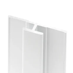Schulte Profilé de jonction H.255 x 3,3 cm, aluminium, blanc brillant, Deco Design