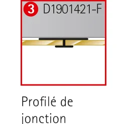 Schulte Profilé de jonction pour panneaux muraux DécoDesign, alu argenté