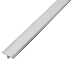 Profilé de transition intérieur droit aluminium effet chromé poli L.2,5m x l.2,6cm x ep.11mm-Diall New