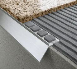 Profilé goutte d'eau extérieur biseauté aluminium brut argent lisse 35mmx250cm-Diall Sale