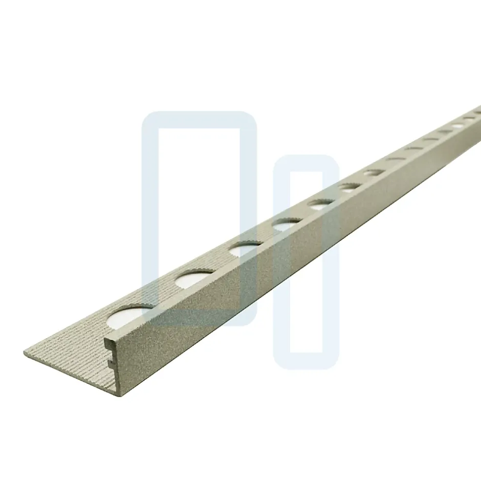 Profilé MAT GREIGE-GRIS INT/EXT décoratif pour Carrelage Mural. Aluminium Laqué L.2,60m x 12mm. Luxury Greige-Lux Mosaic Best