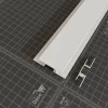 Profil Multifonction PVC Clipsable - 8 mm - Longueur 2.60 m - Blanc-Tecnoprofils