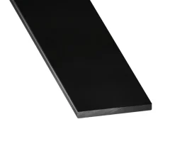 Profilé plat aluminium laqué noir 20 x 2 mm, L. 2,5 m-CQFD Outlet