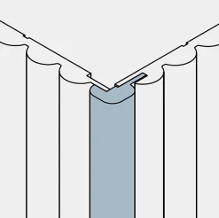 Profil rond en MDF massif blanc satiné 2760x29x19 mm SMOOTH WAVY-Hardwarexchange Outlet