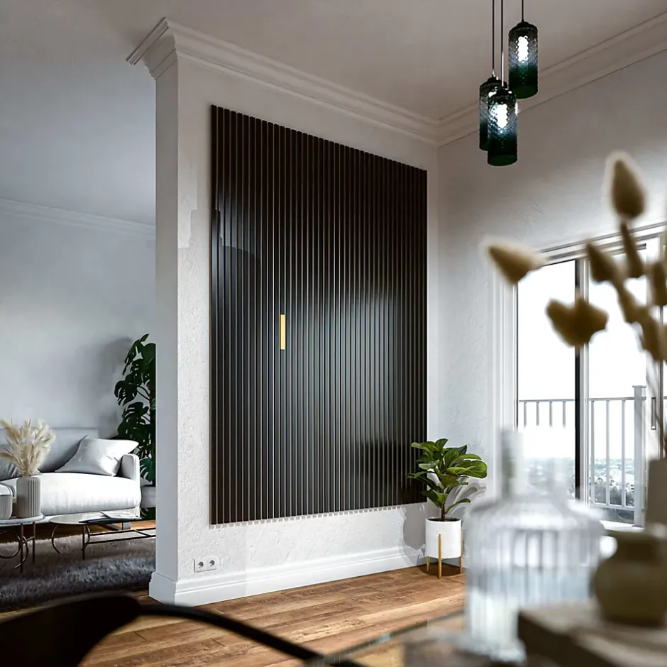 Mon Marché Déco Profilé U Décoratif pour Panneau Tasseau Bois - Or - 20 cm