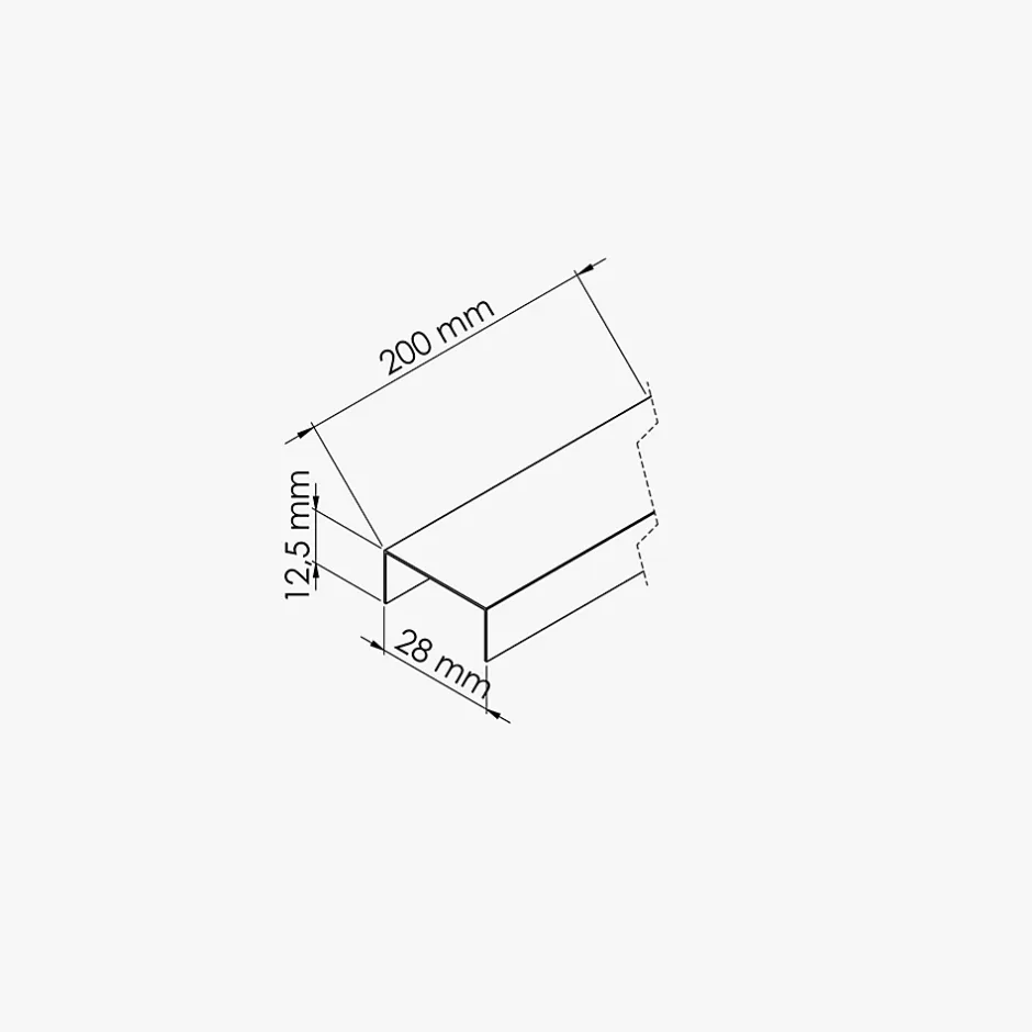 Mon Marché Déco Profilé U Décoratif pour Panneau Tasseau Bois - Or - 20 cm
