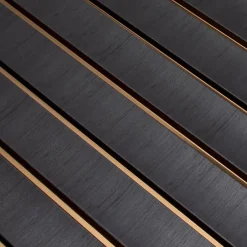 Profils de finitions pour panneau mural décoratif anthracite (droite et gauche)-Lamelio Outlet