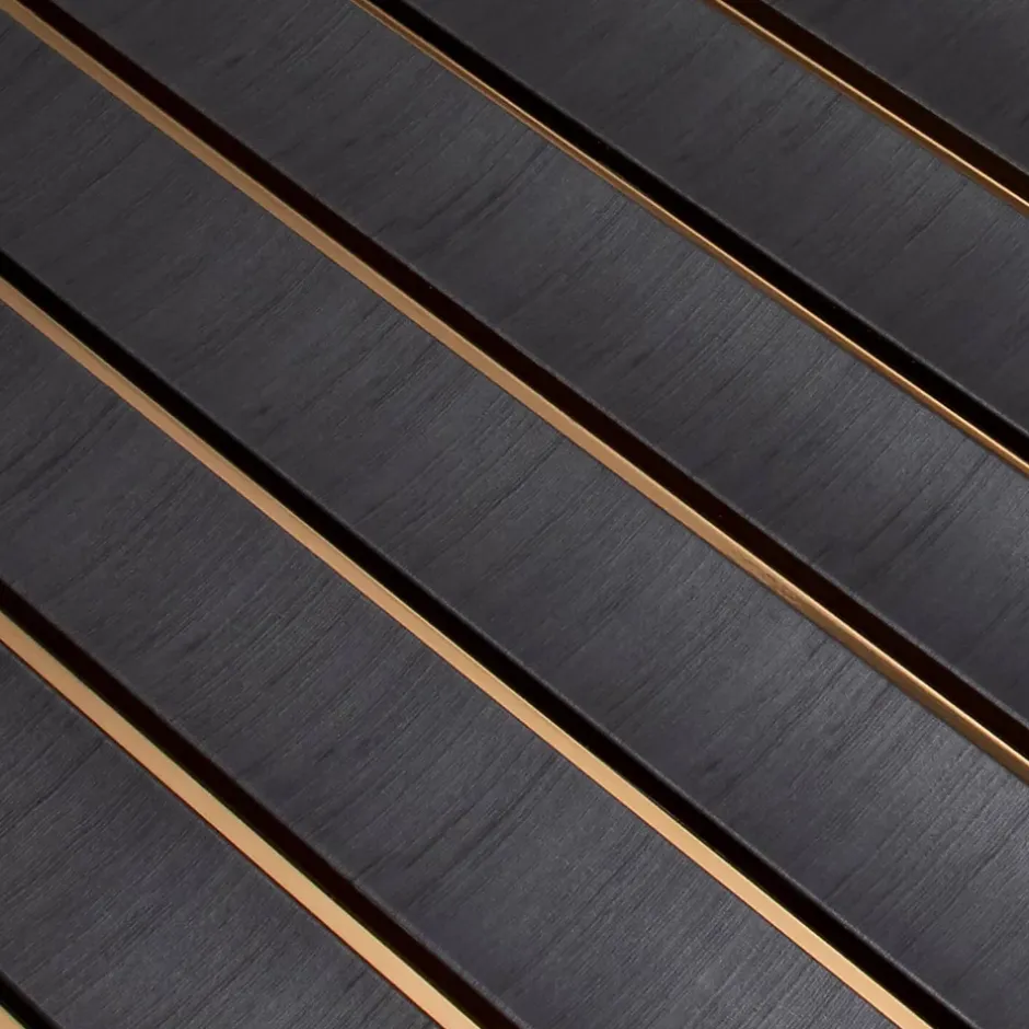 Profils de finitions pour panneau mural décoratif anthracite (droite et gauche)-Lamelio Outlet