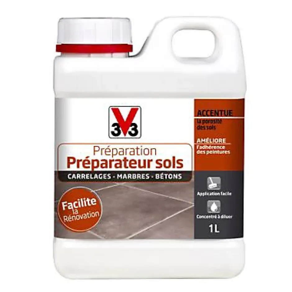 Préparateur rénovation sols carrelés incolore 1L-V33