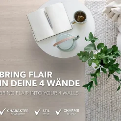 Floordirekt Pure Oak 009s Aspect Bois carrelage Revêtement de Sol, 100 x 350 cm