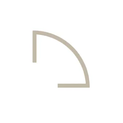 Quart de rond pvc blanc 18 x 18 mm L.2,4 m