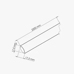 Tecnoprofils Quart de Rond PVC Cellulaire - Longueur 2.50 m - Lot de 5 - Anthracite