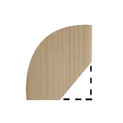 Quart de rond raboté pin 9 x 9 mm L.2,5 m