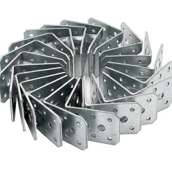 Équerre de charpente KPL 12/20, acier galvanisé à chaud, 50 x 50 x 35 x 2 mm, lot de 20-Domax New