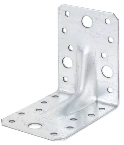 Équerre renforcée galvanisée 90 x 90 x 65 mm- Outlet