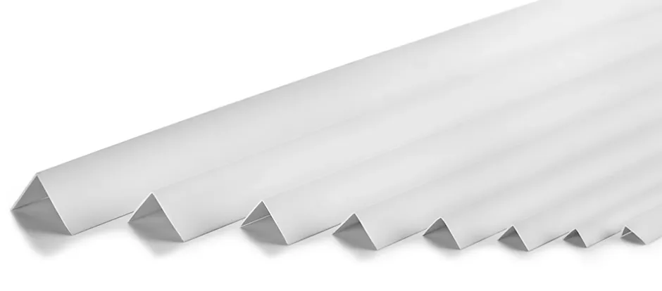 Quest Cornière PVC 30x30 mm de protection et de décoration, baguette d'angle de finition, profilé L, KT, rigide, blanc, 150 cm