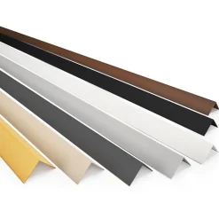Cornière PVC 20x20 mm de protection et de décoration, baguette d'angle de finition, profilé L, KT, rigide, brique, 150 cm-Quest Outlet