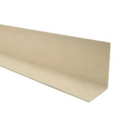 Quest Cornière PVC 20x10 mm de protection et de décoration, baguette d'angle de finition, profilé L, KT, rigide, beige, 200 cm