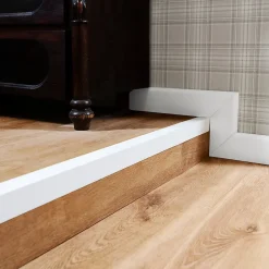 Cornière PVC 30x30 mm de protection et de décoration, baguette d'angle de finition, profilé L, KT, rigide, blanc, 100 cm-Quest New