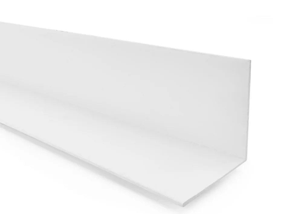Cornière PVC 25x15 mm de protection et de décoration, baguette d'angle de finition, profilé L, KT, rigide, blanc, 200 cm-Quest Online