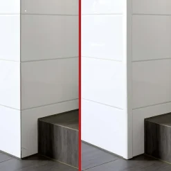 Cornière PVC 35x35 mm de protection et de décoration, baguette d'angle de finition, profilé L, KT, rigide, blanc, 200 cm-Quest Clearance