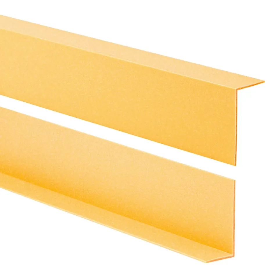 Quest Cornière PVC 35x35 mm de protection et de décoration, baguette d'angle de finition, profilé L, KT, rigide, l'or, 100 cm